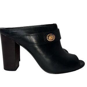 COACH Orchid Clog black leather size 7.5B